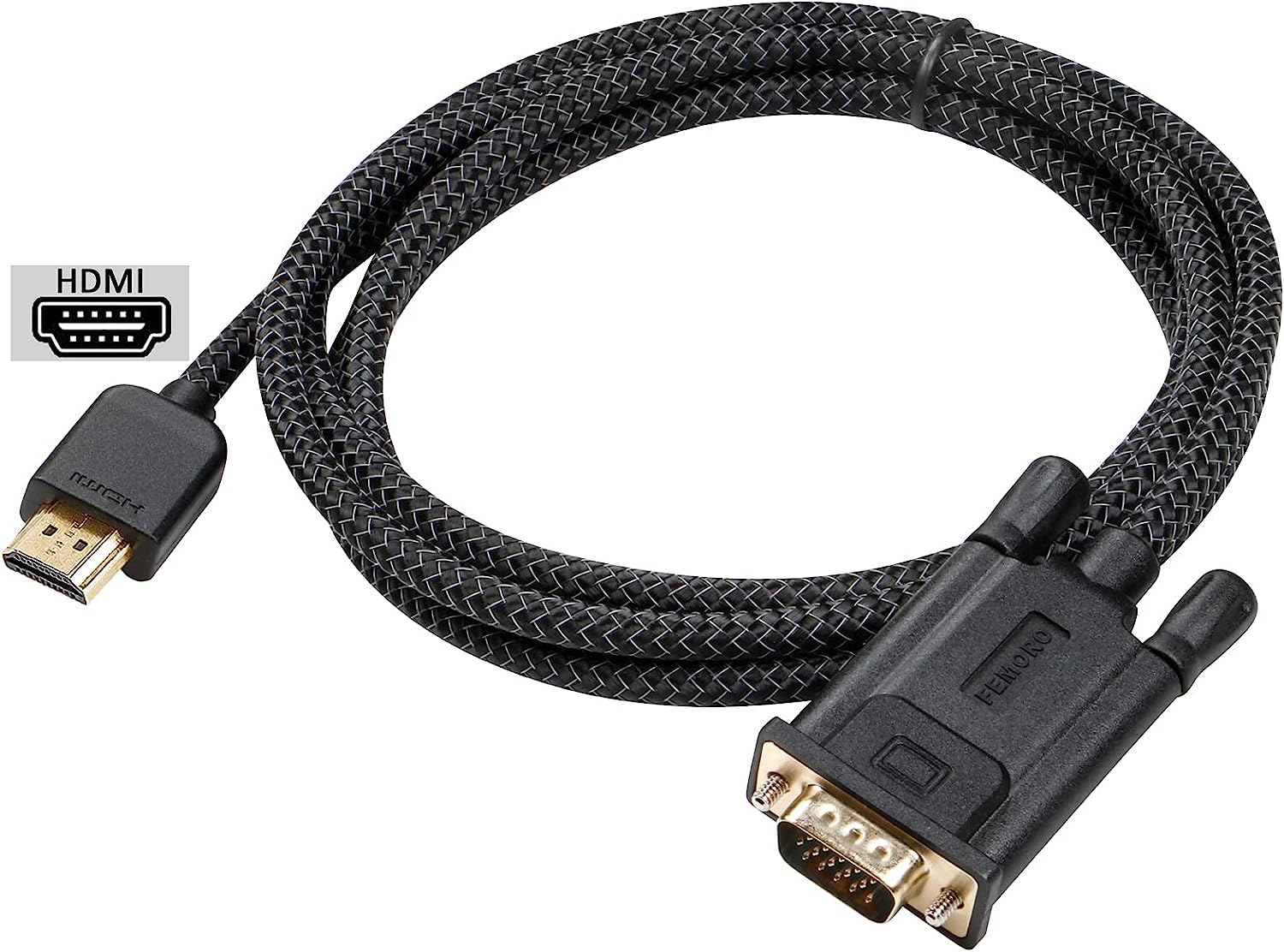 FEMORO HDMI to VGA Cable 6 Feet Male to Male Braided [...]
