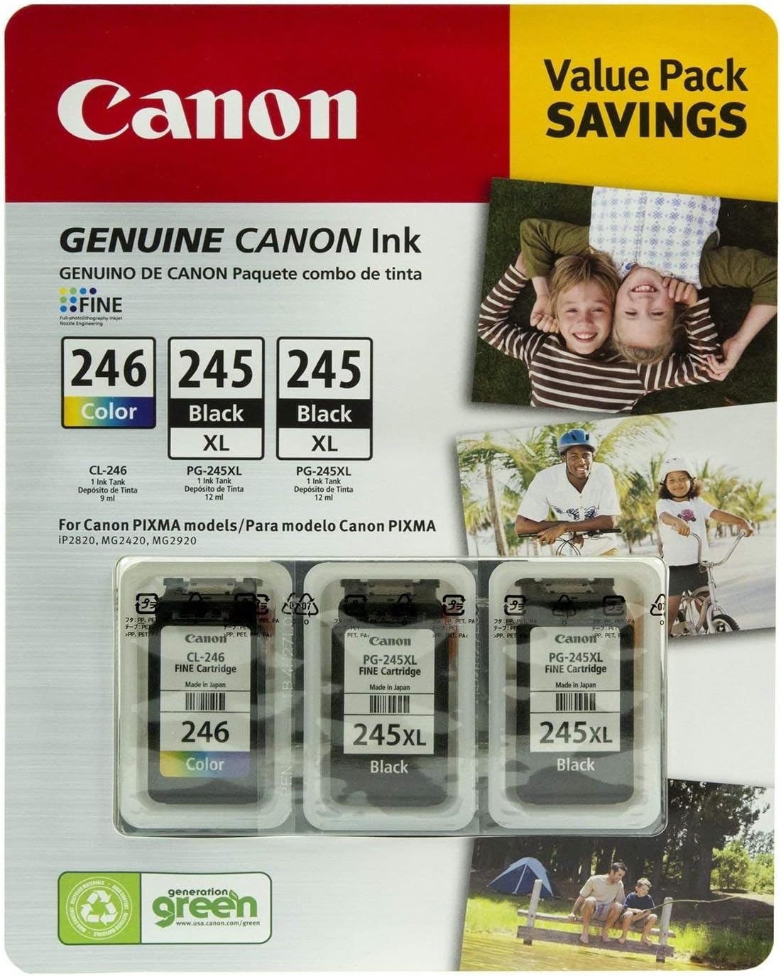 Canon Value Pack Genuine Canon Ink~ (2) PG- 245 XL ~ [...]