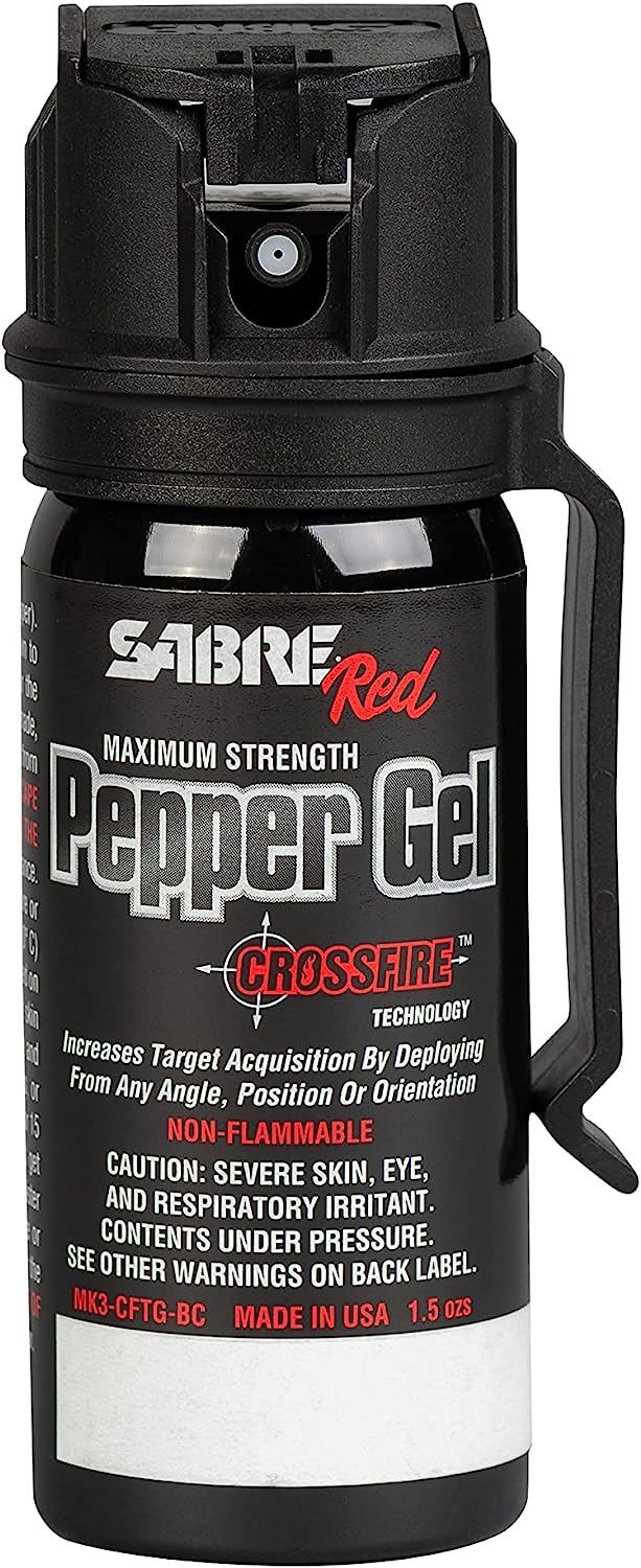 SABRE Crossfire Pepper Gel, Deploys At Any Angle, [...]