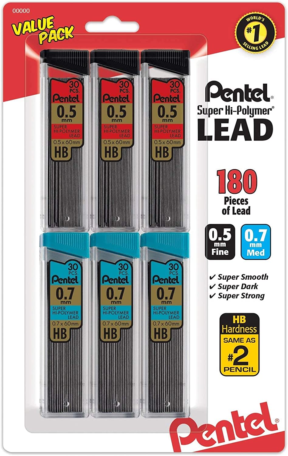 Pentel Super Hi-Polymer Lead Refills Value Pack [...]