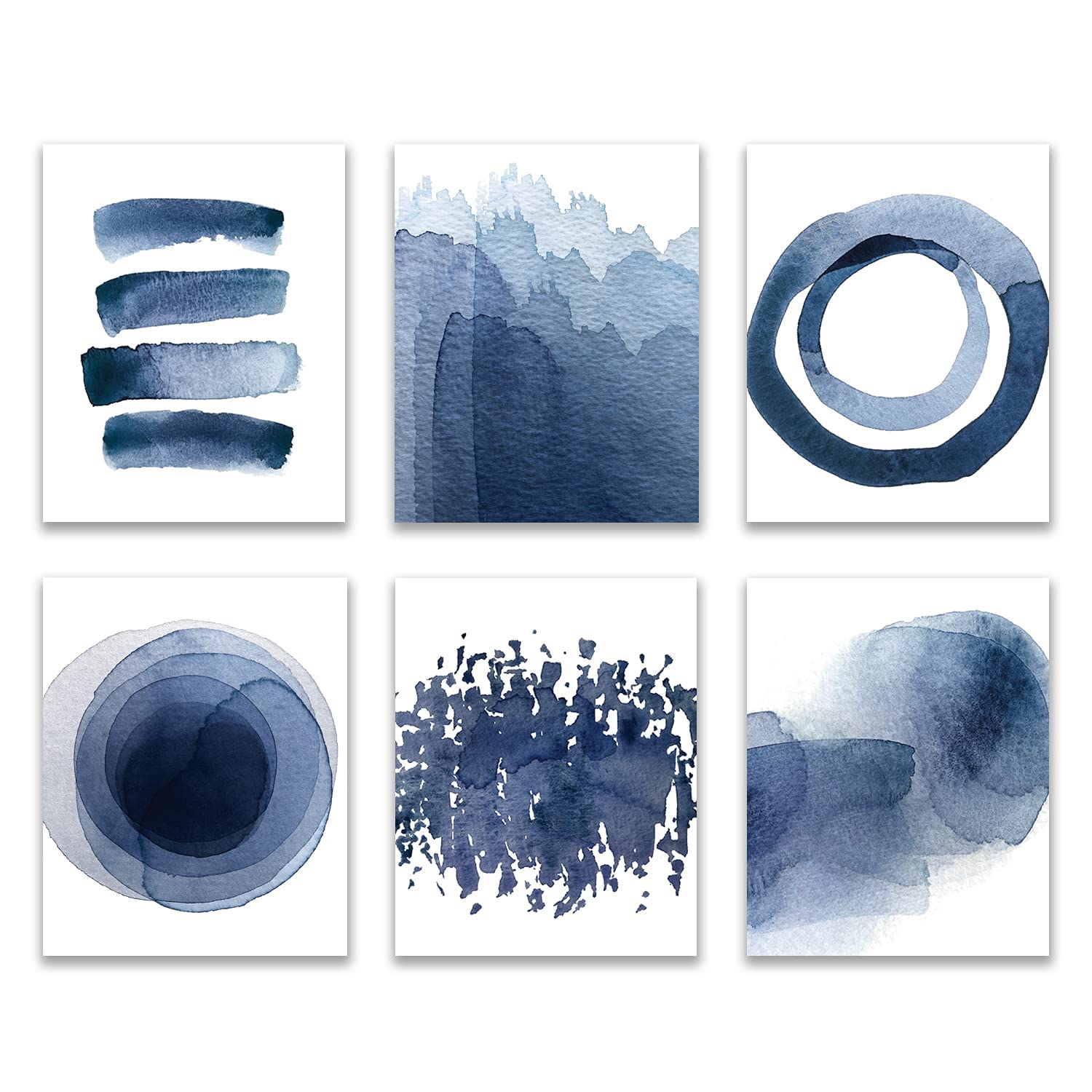 Wall Art Prints 8X10 UNFRAMED Abstract Blue Watercolor [...]