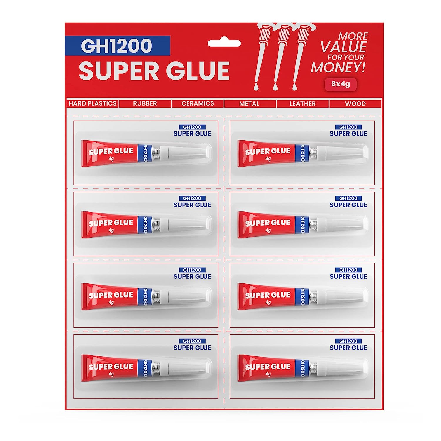 4 Gram x 8 Strong Super Glue All Purpose with Anticlog [...]