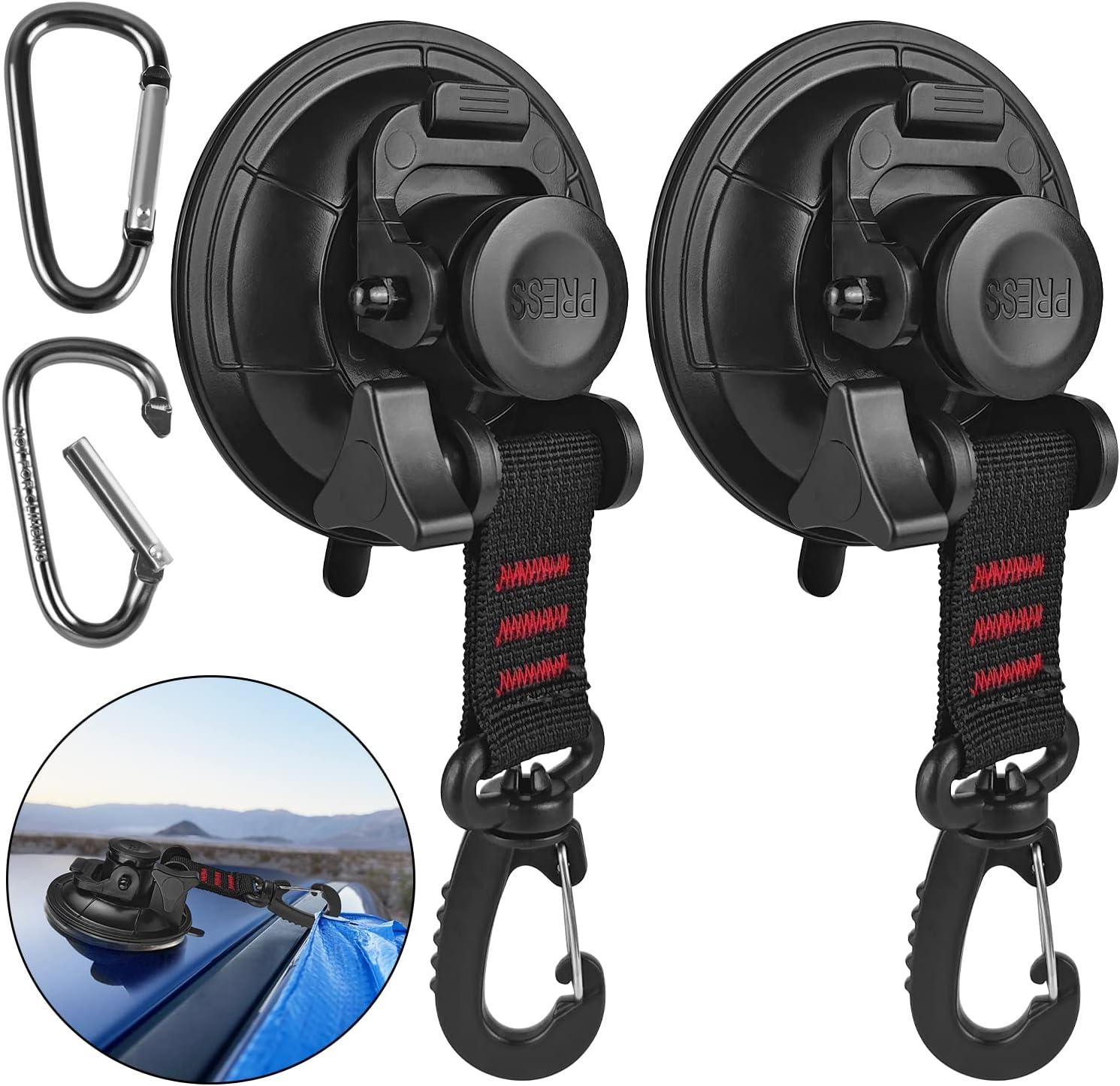 HLOGREE 2PCS Heavy Duty Suction Cups Anchor with [...]