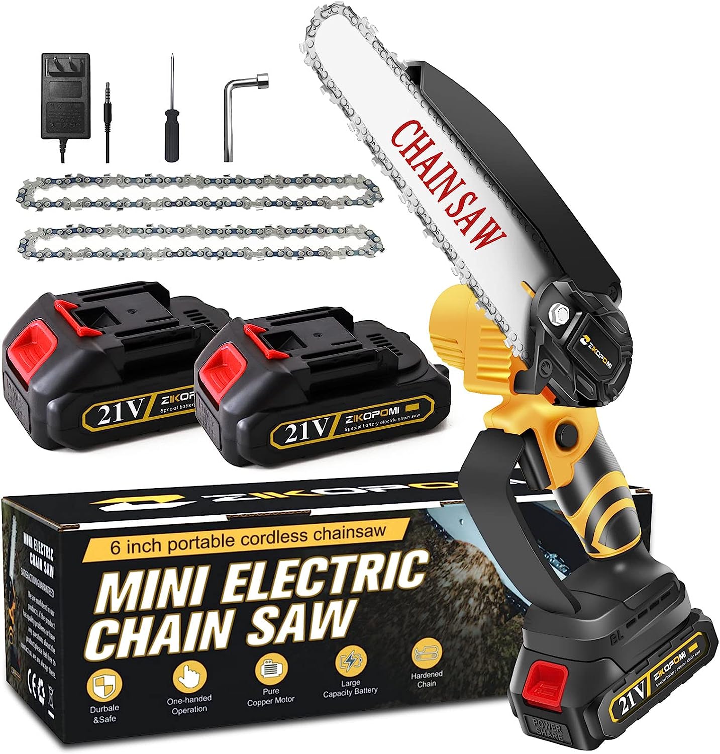 Mini Chainsaw Cordless 6 Inch, Electric Chain Saw, [...]