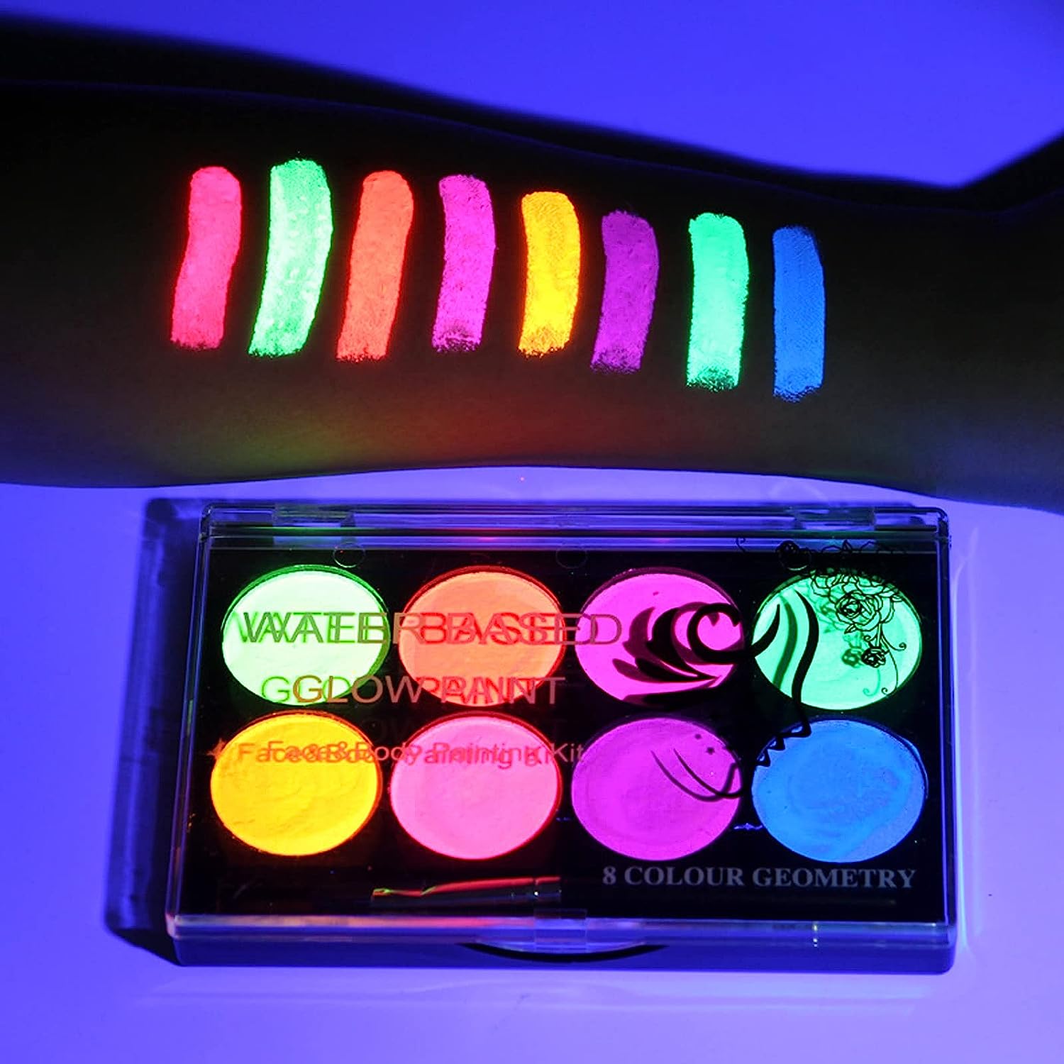 MEICOLY Glow UV Blacklight Face Paint, 8 Bright Colors [...]