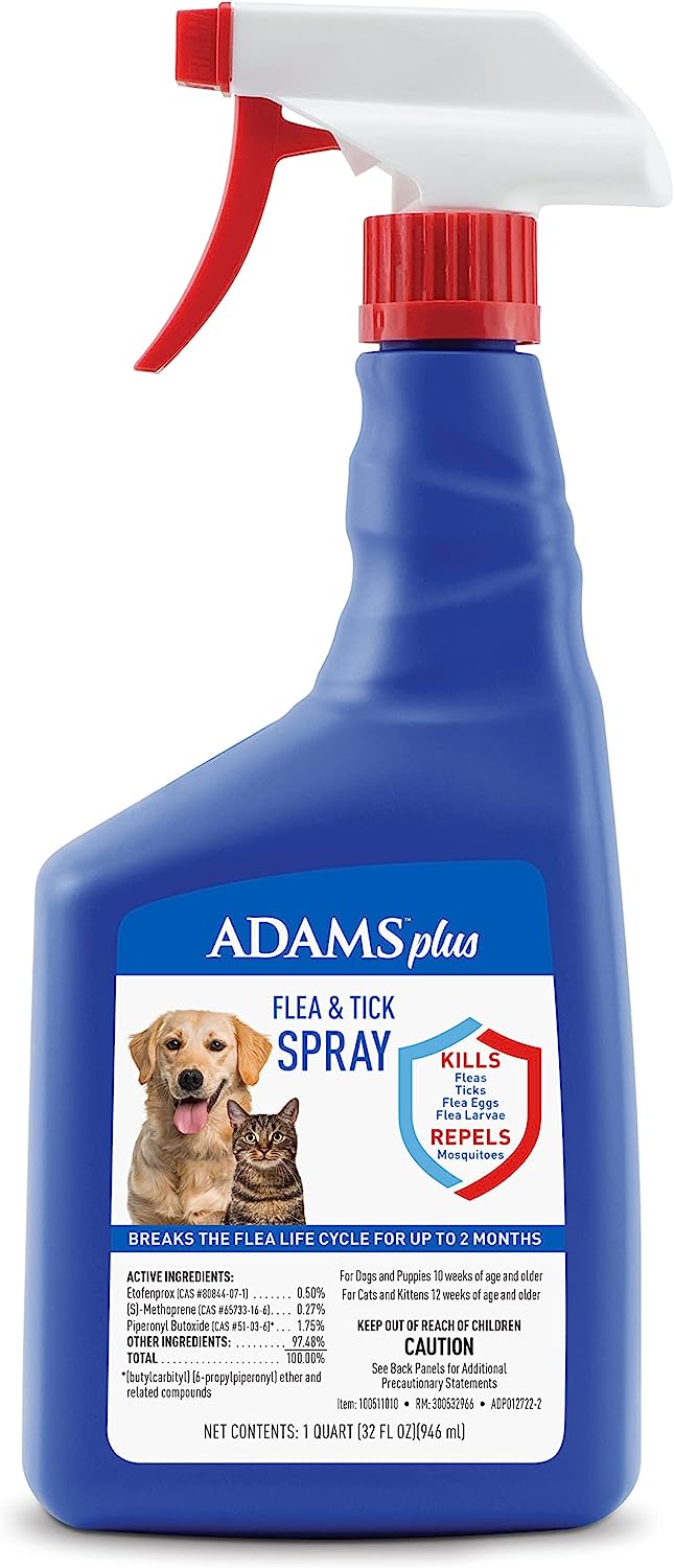 Adams Plus Flea & Tick Spray | Kills Adult Fleas, Flea [...]