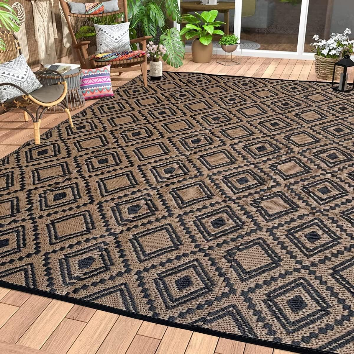 Outdoor Rugs for Patio Clearance - 5'x8' Waterproof [...]