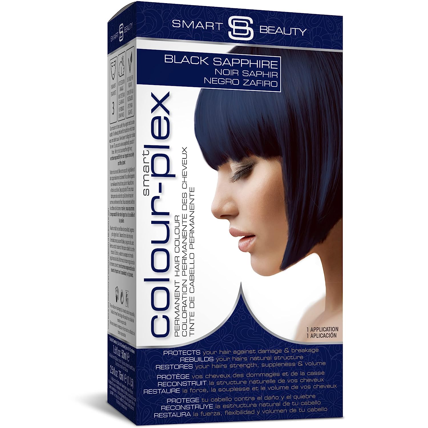 Smart Beauty Blue Black Hair Dye Permanent with Plex [...]