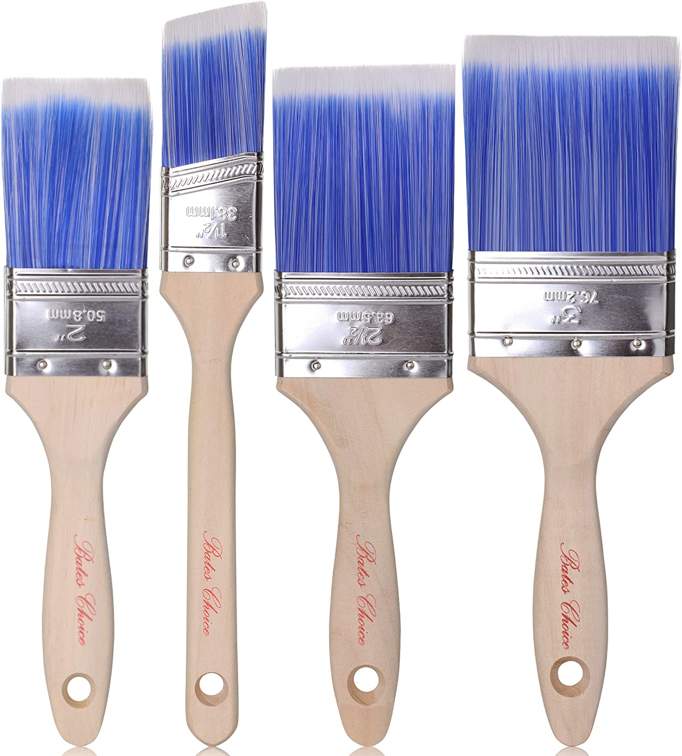 Bates Paint Brushes - 4 Pack, Treated Wood Handle, [...]