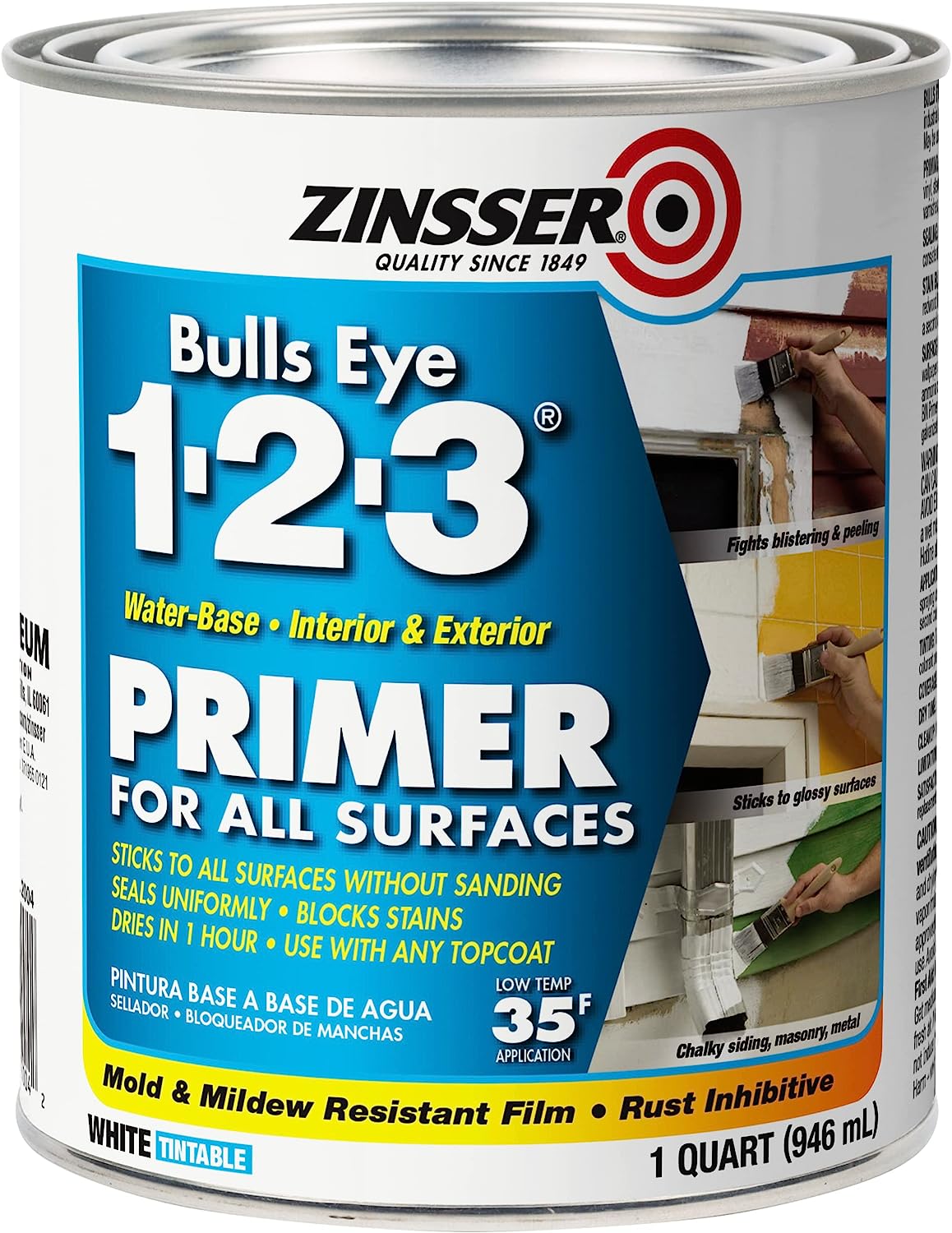 ZINSSER 1 qt 02004 White, Bulls Eye 1-2-3 Water-Based [...]