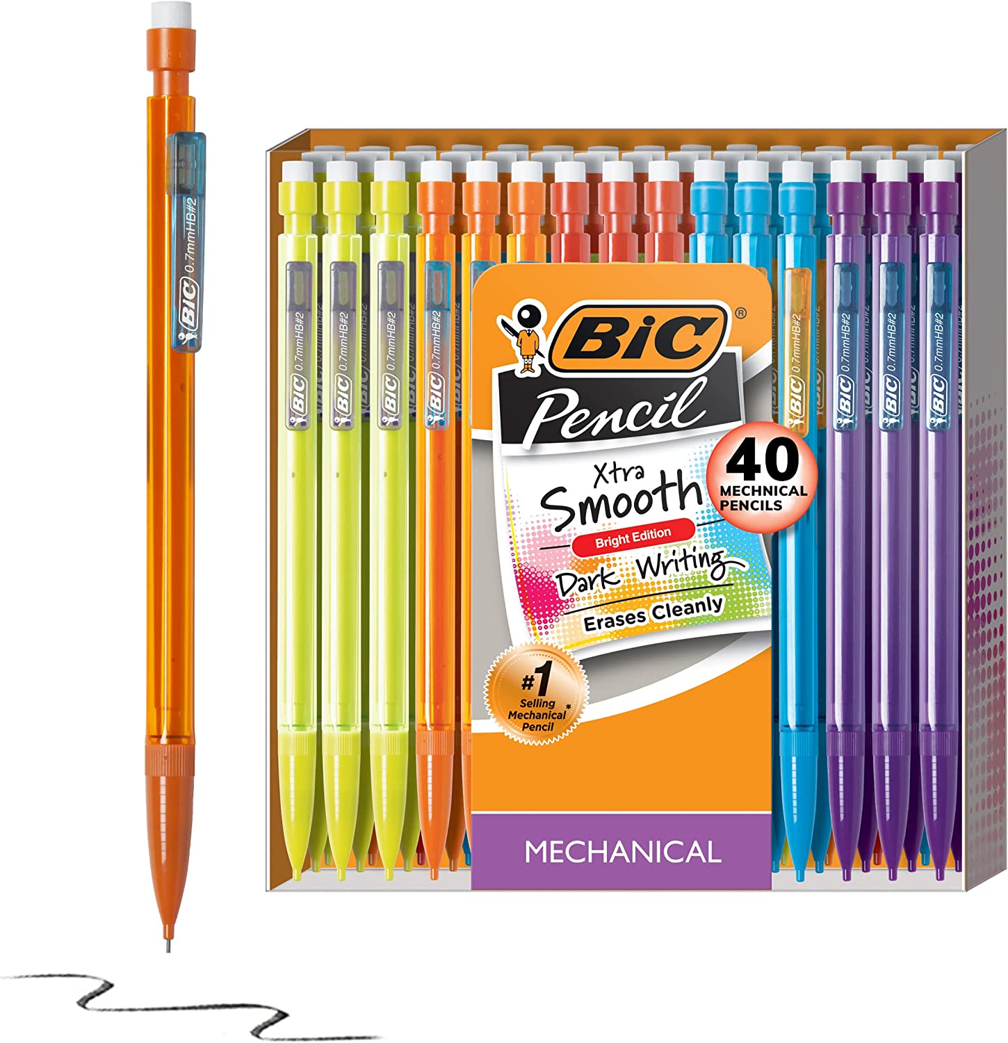 BIC Xtra-Smooth Mechanical Pencils with Erasers, [...]