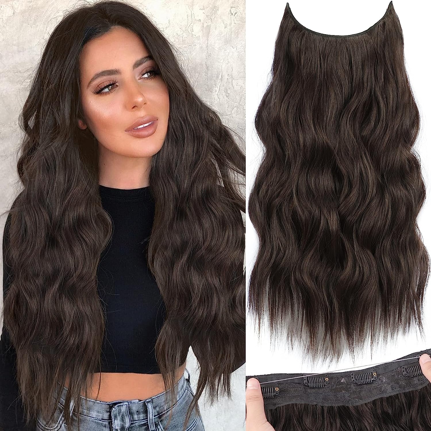 KooKaStyle Invisible Wire Hair Extensions with [...]