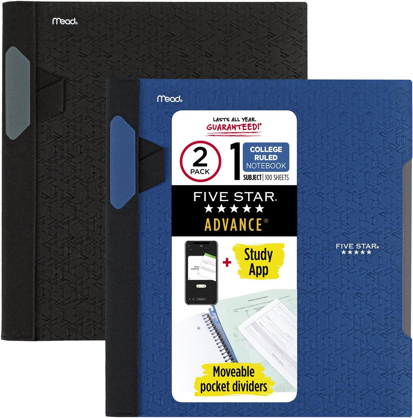 Five Star Advance Spiral Notebooks + Study App, 2 [...]