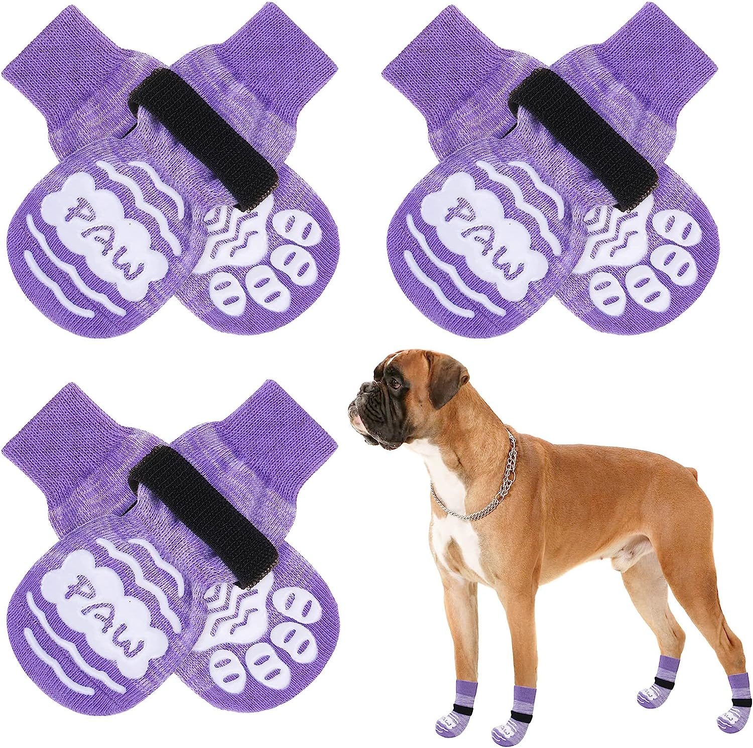 BEAUTYZOO Anti Slip Dog Socks for Small Medium Large [...]