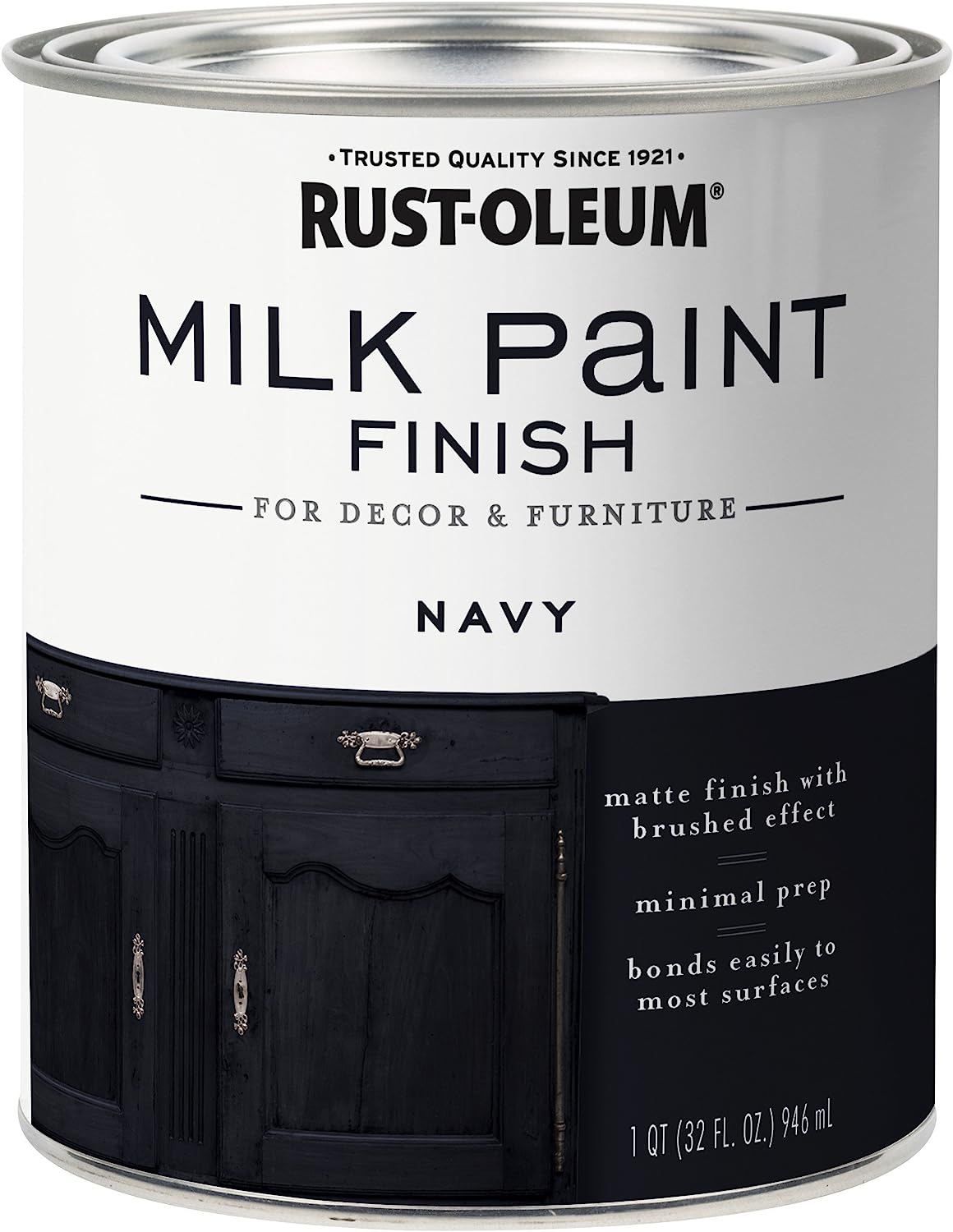 Rust-Oleum 331051 Milk Paint Finish, Quart, Navy, 32 [...]