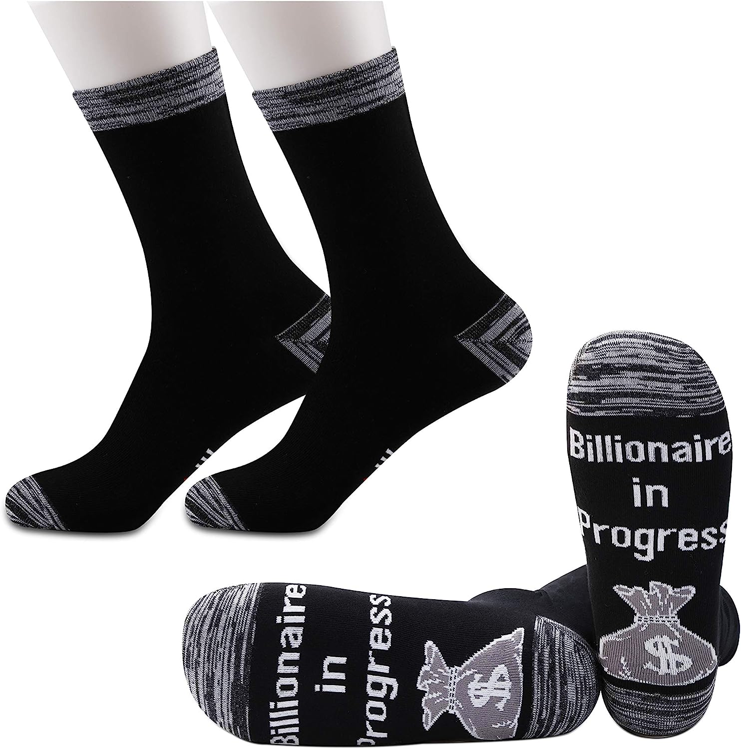 JXGZSO 2 Pairs Entrepreneur Socks Gift Future [...]