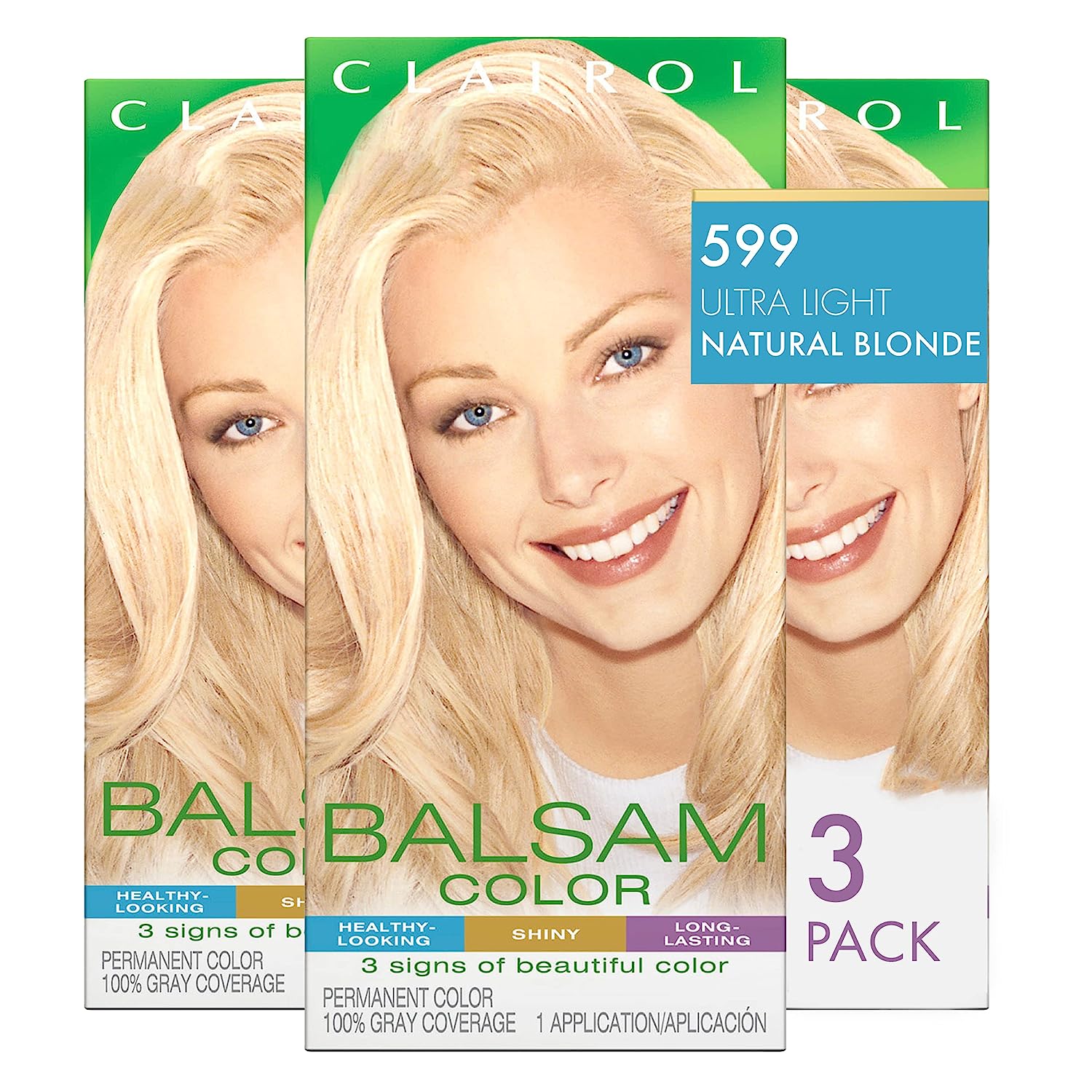 Clairol Balsam Permanent Hair Dye, 599 Ultra Light [...]