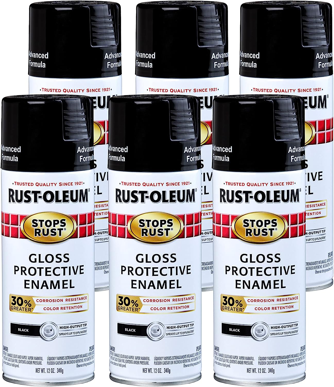 Rust-Oleum 338927-6Pk Stops Rust Advanced Spray Paint, [...]
