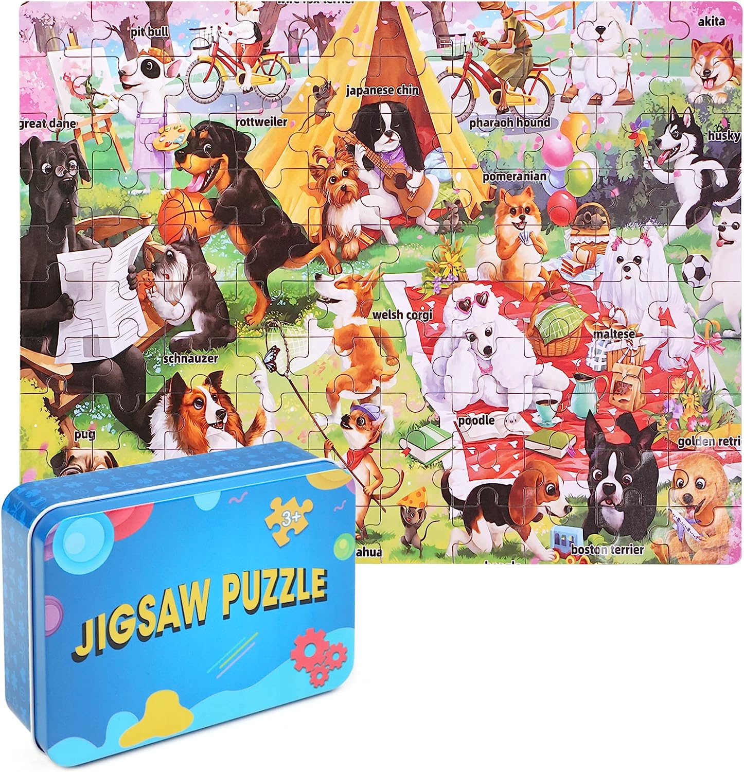 LELEMON Puzzles for Kids Ages 4-8,Dog 100 Piece [...]