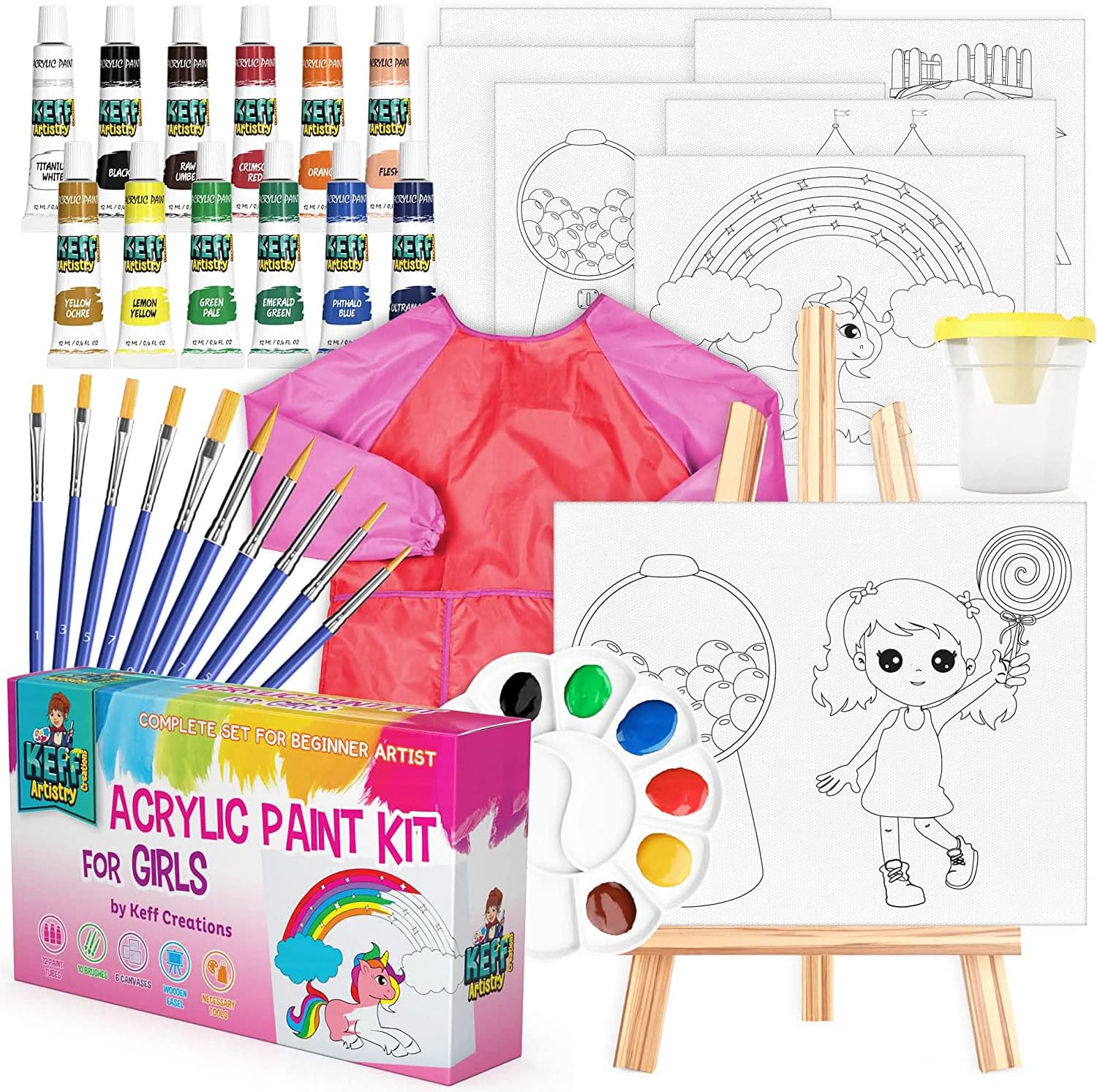 KEFF Kids Painting Set for Girls – Acrylic Paint Set [...]