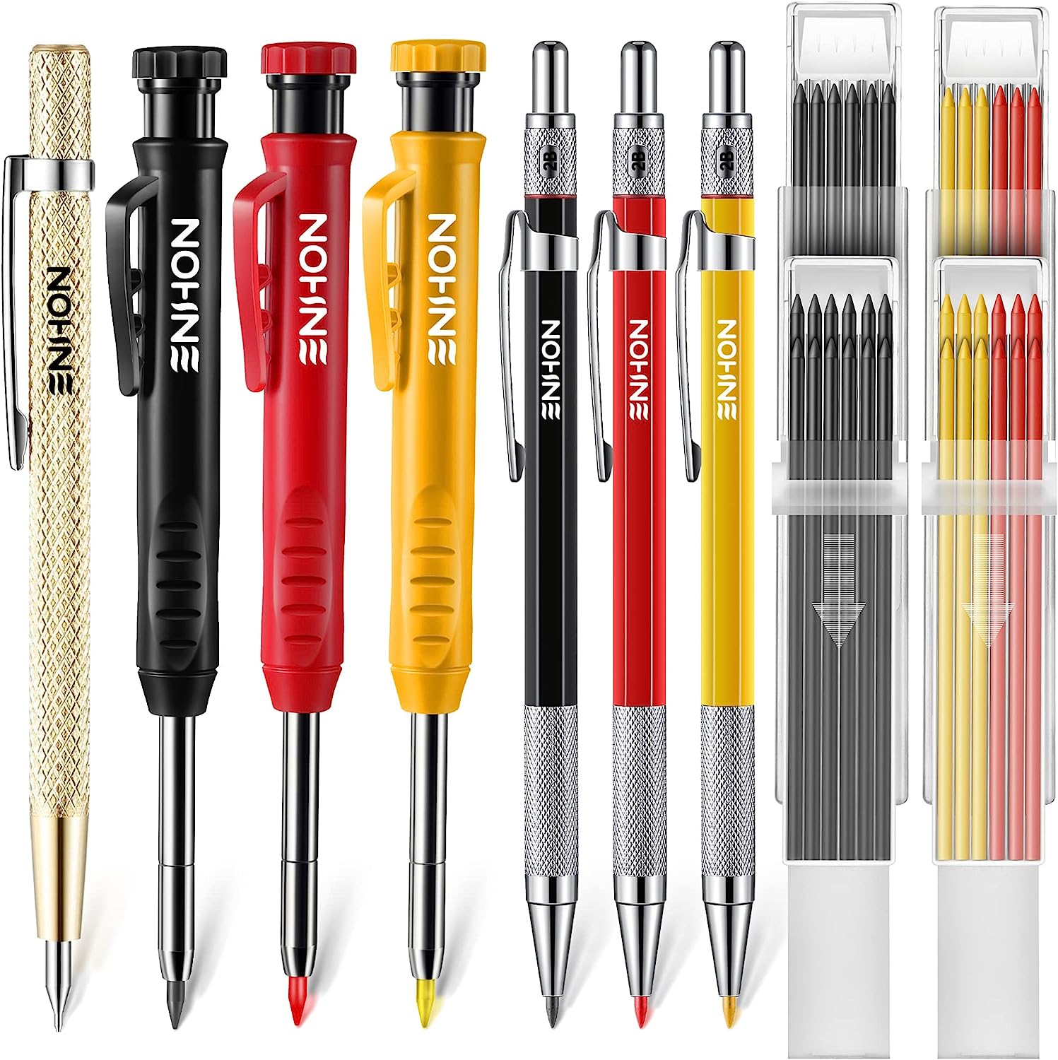 Enhon Mechanical Carpenter Pencils Set with Marker [...]