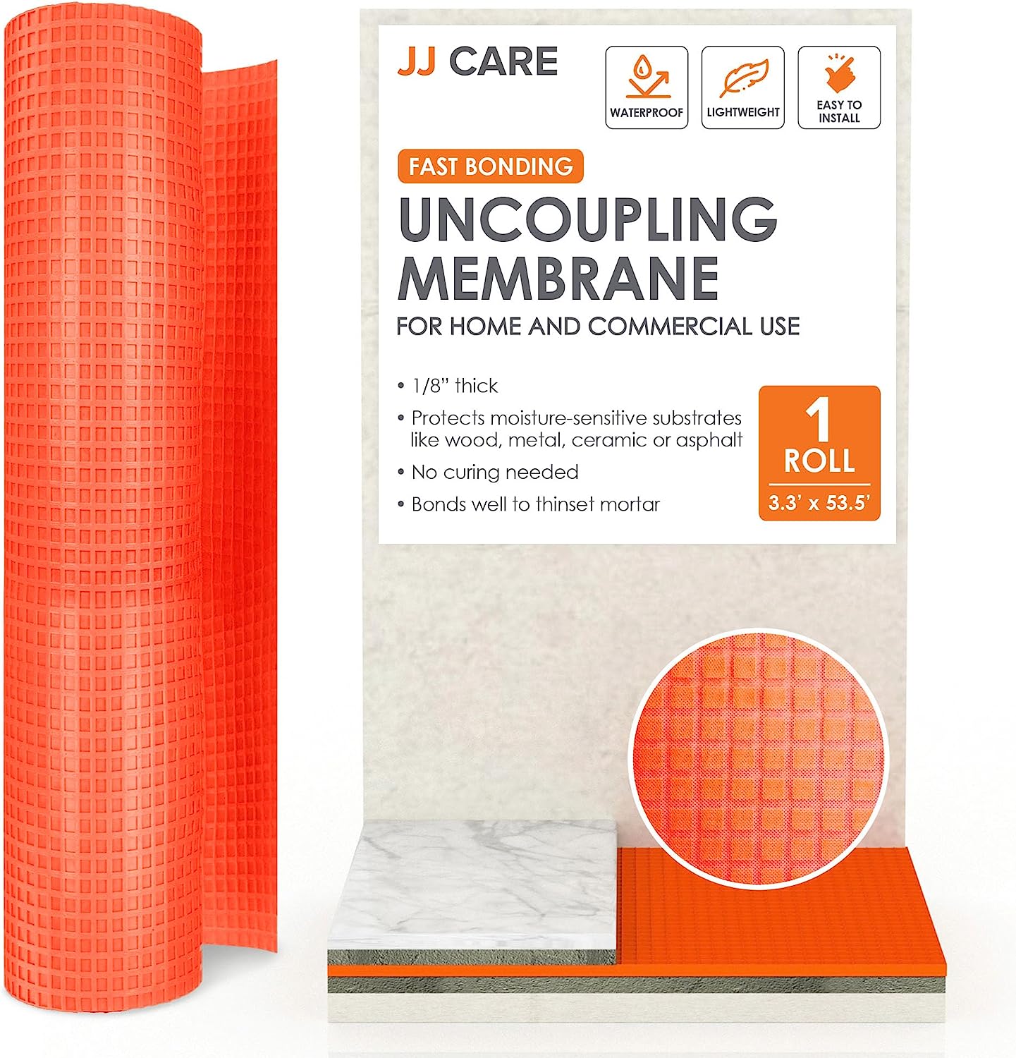 Uncoupling Membrane 1/8” Thick [3.3ft x 53.5ft / 175sq [...]