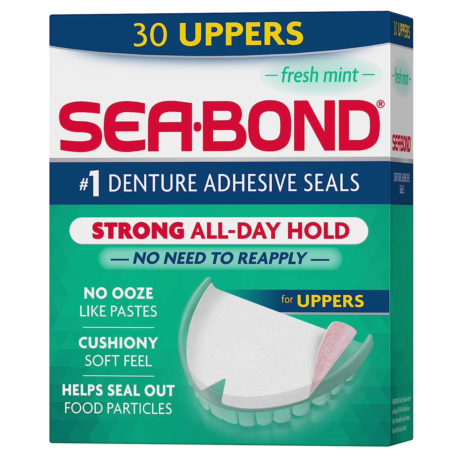 Sea Bond Secure Denture Adhesive Seals, Fresh Mint [...]