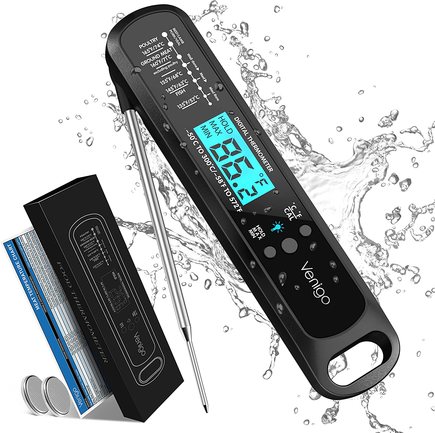 Venigo Digital Meat and Food Thermometer for Cooking [...]