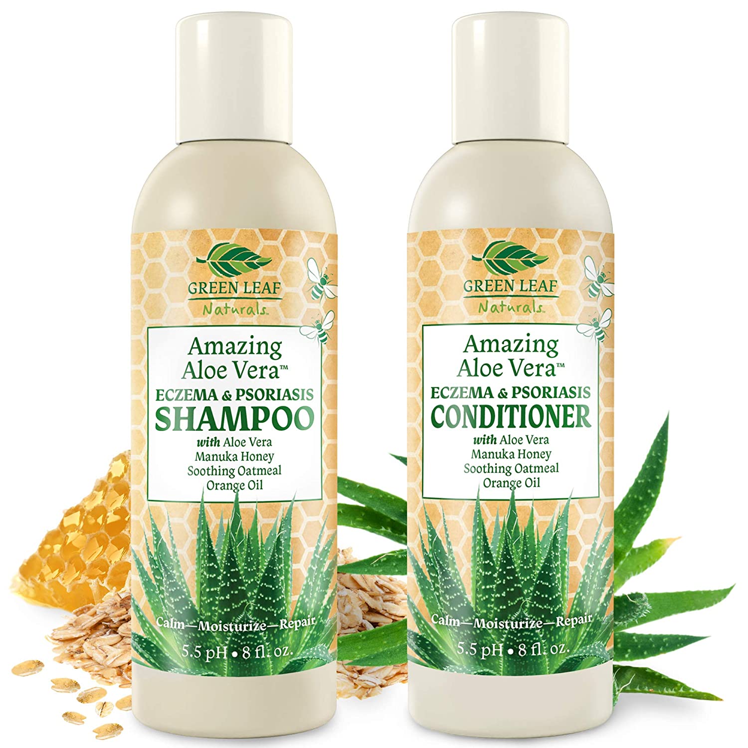 Shampoo & Conditioner Set - Organic Aloe Vera Gel with [...]