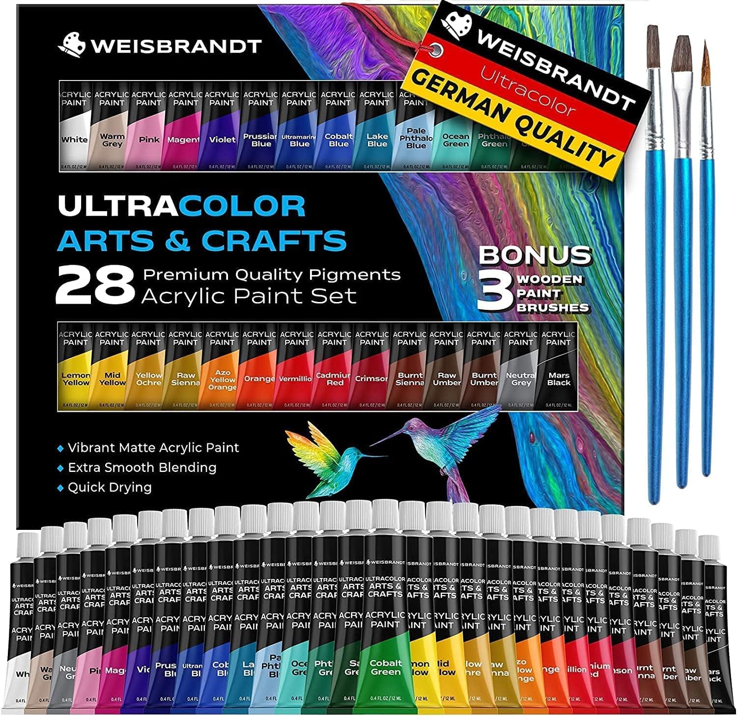 WEISBRANDT Ultra Color Arts & Crafts Acrylic Paint Set [...]