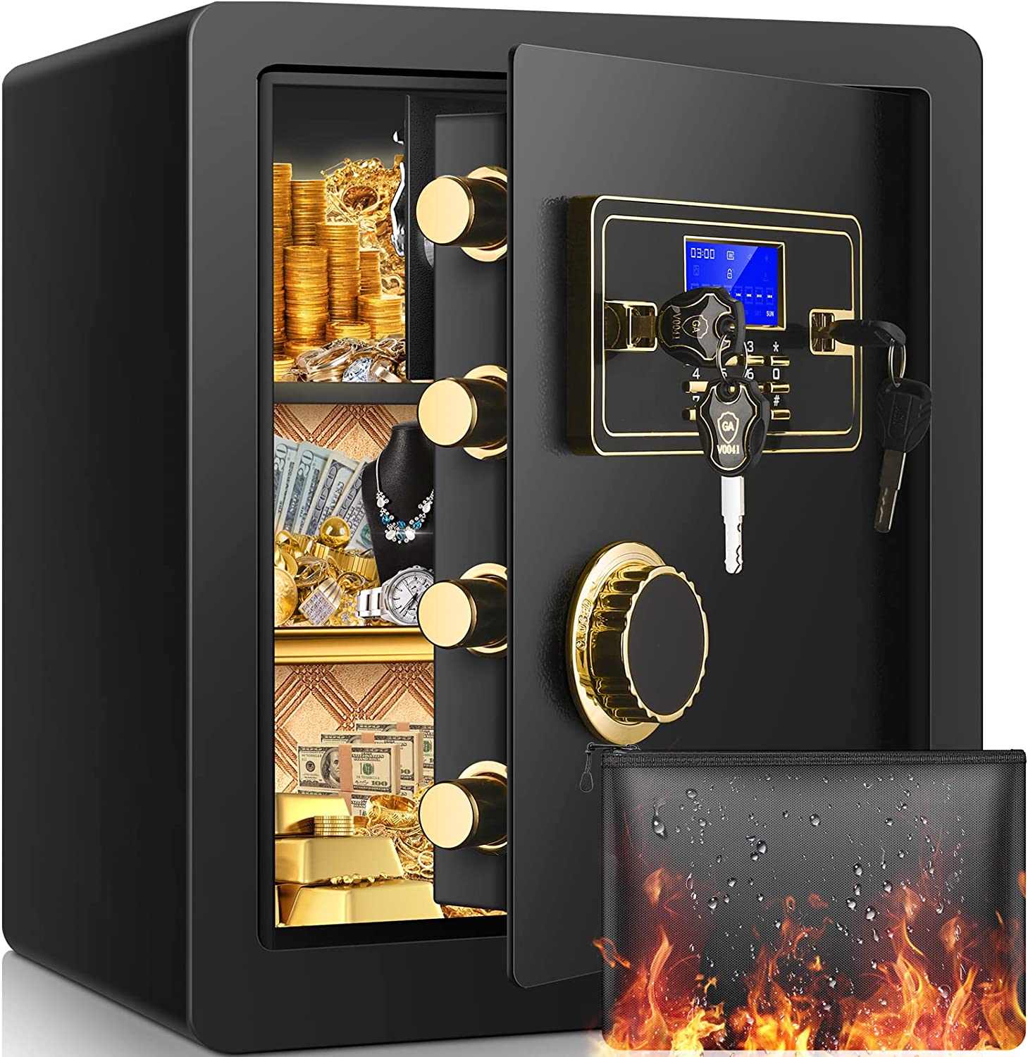 2.12 Cub Fireproof Waterproof, Security Home Safe with [...]