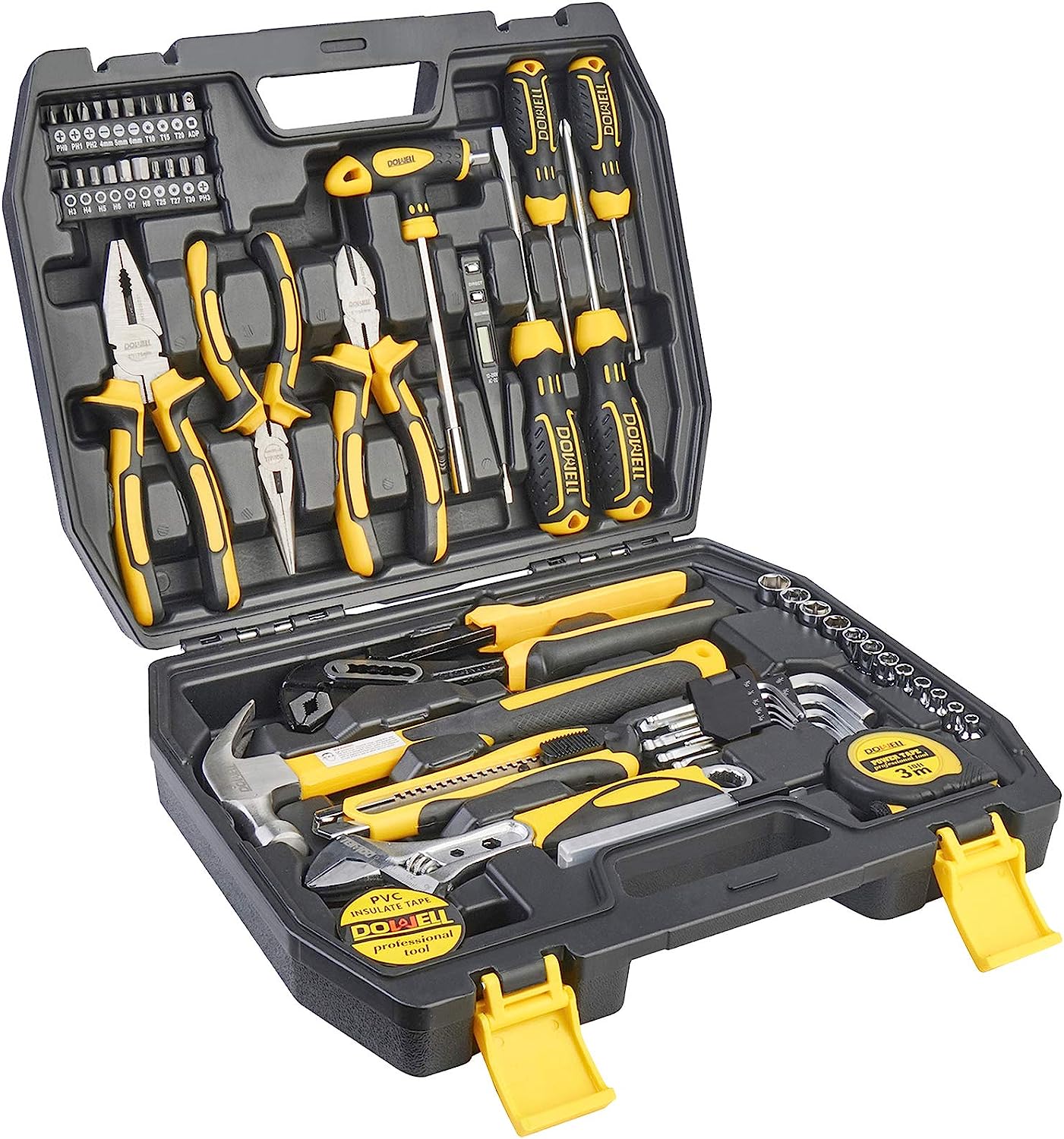 DOWELL Tool Set Tool Kit 62PCS Homeowner Tool Set [...]