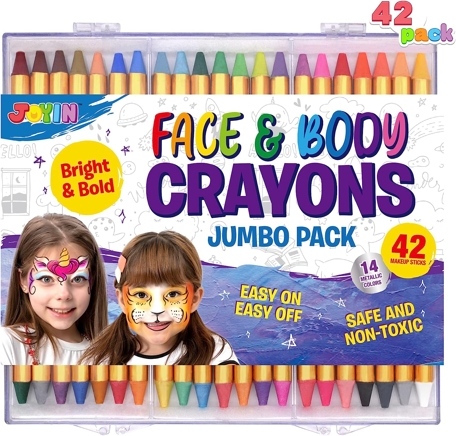 42PCS Face and Body Paint Crayons, Face Painting Kit [...]