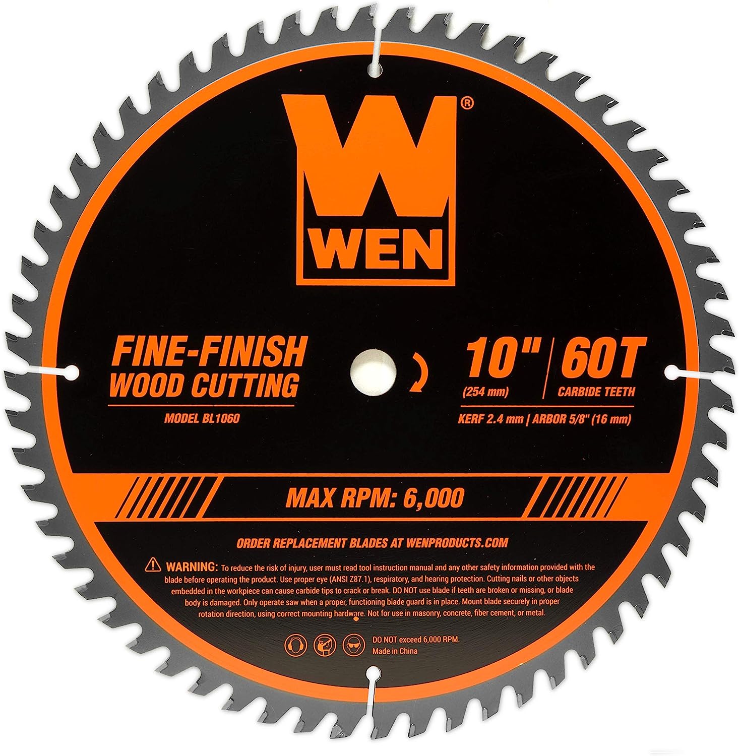 WEN BL1060 10-Inch 60-Tooth Fine-Finish Professional [...]