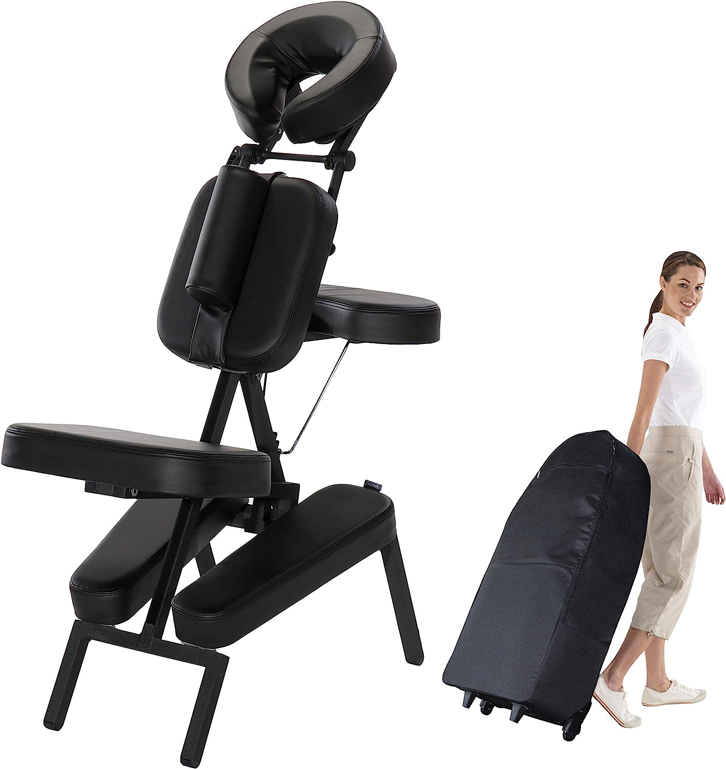 Master Massage Apollo Portable Massage Chair In Black