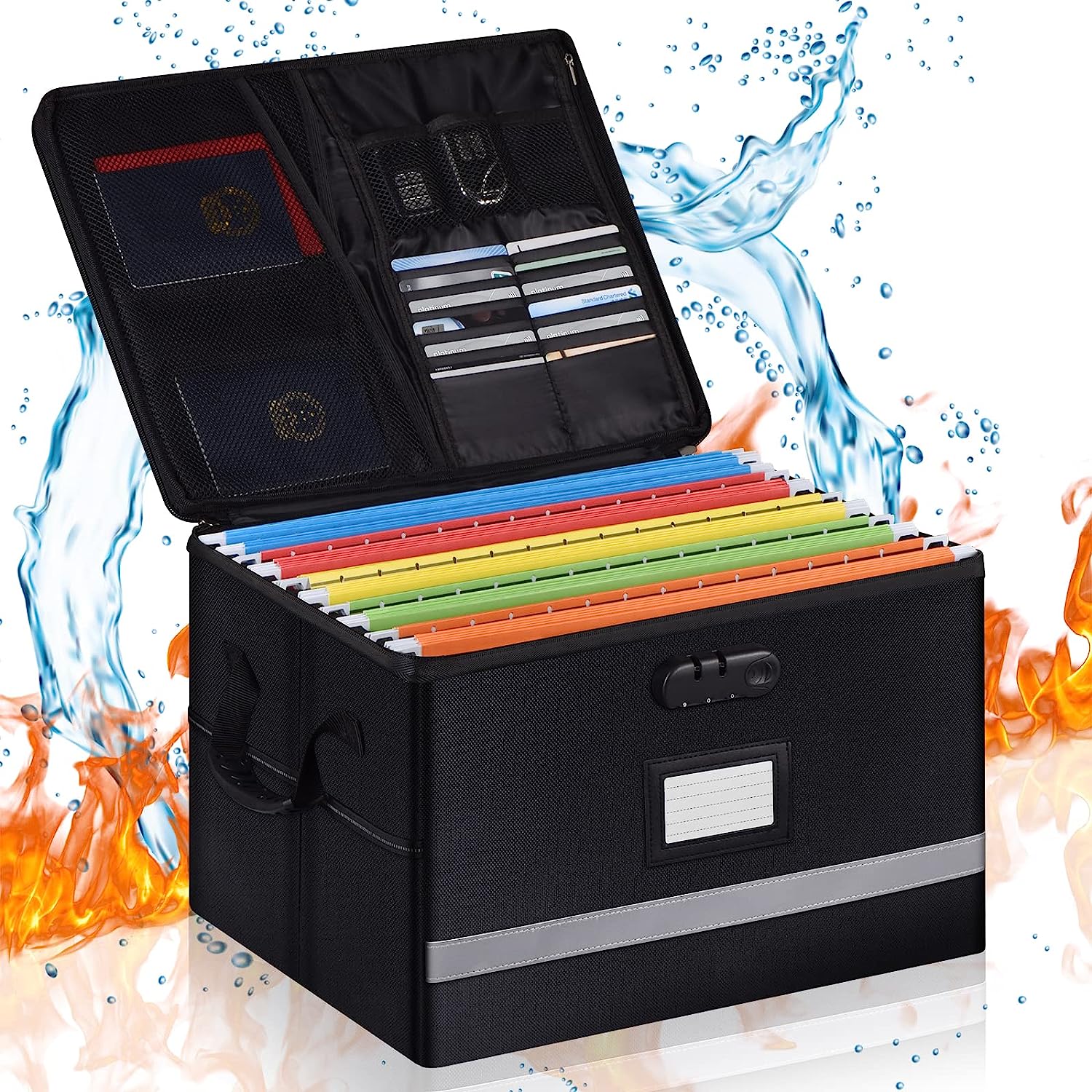 Fireproof Document Box with Built-In Organizer - [...]