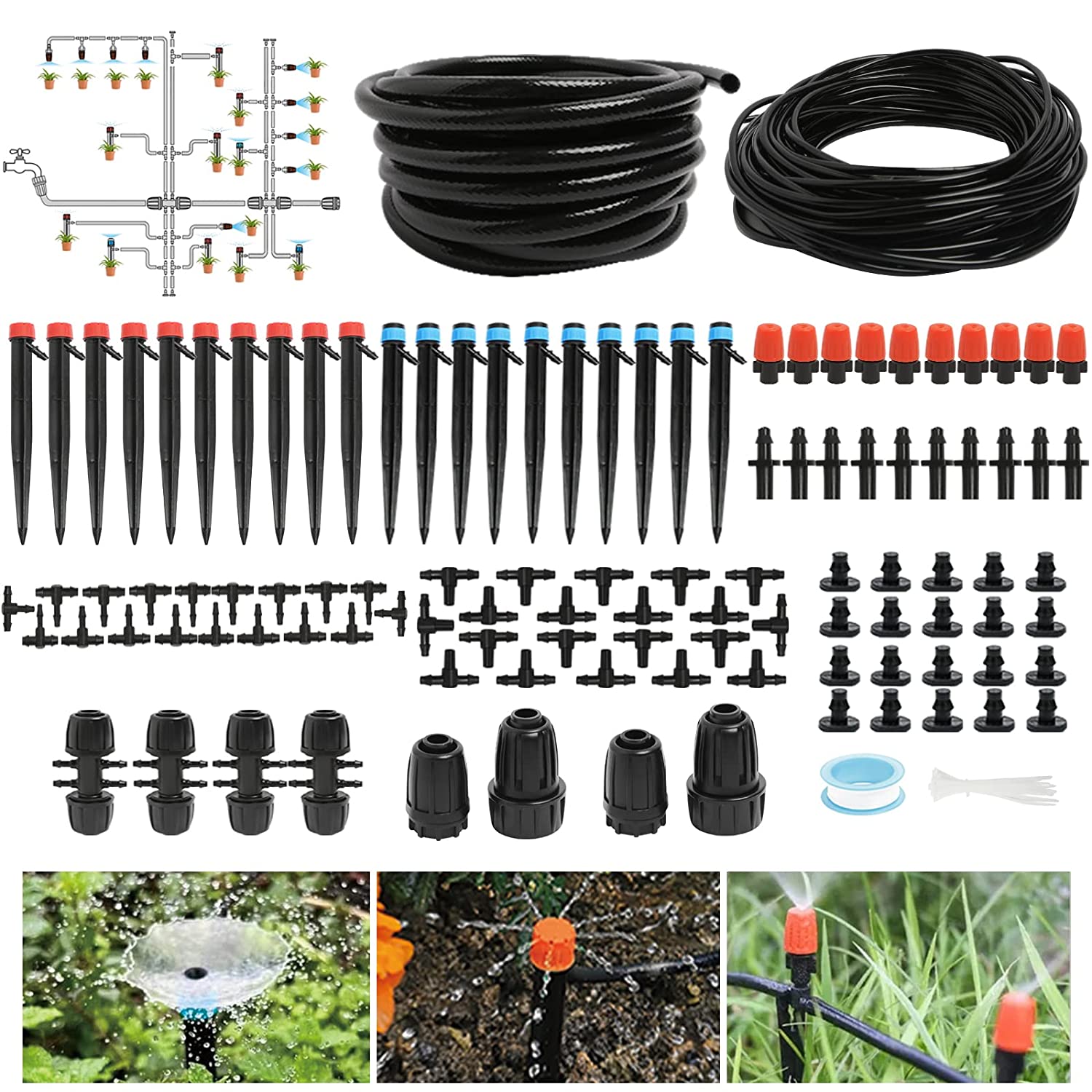 170FT Drip Irrigation System Kit, Automatic Garden [...]
