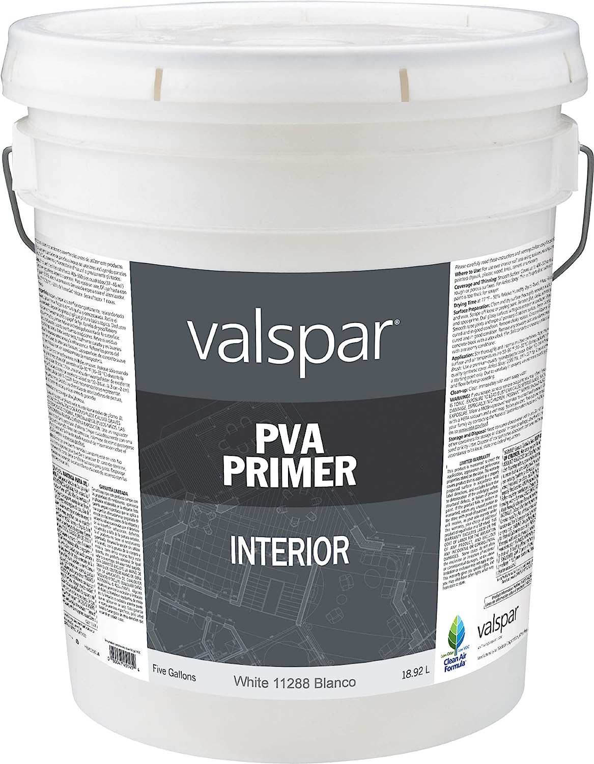 Valspar 11288 Interior PVA Wall Primer, 5-Gallon
