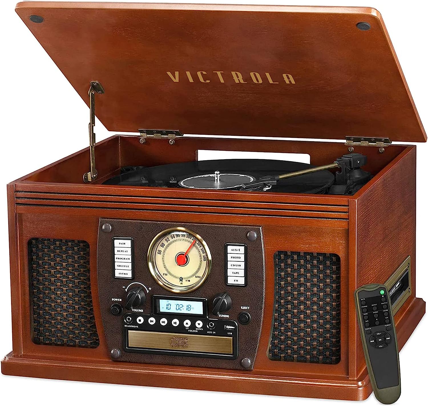 Victrola 8-in-1 Bluetooth Record Player & Multimedia [...]