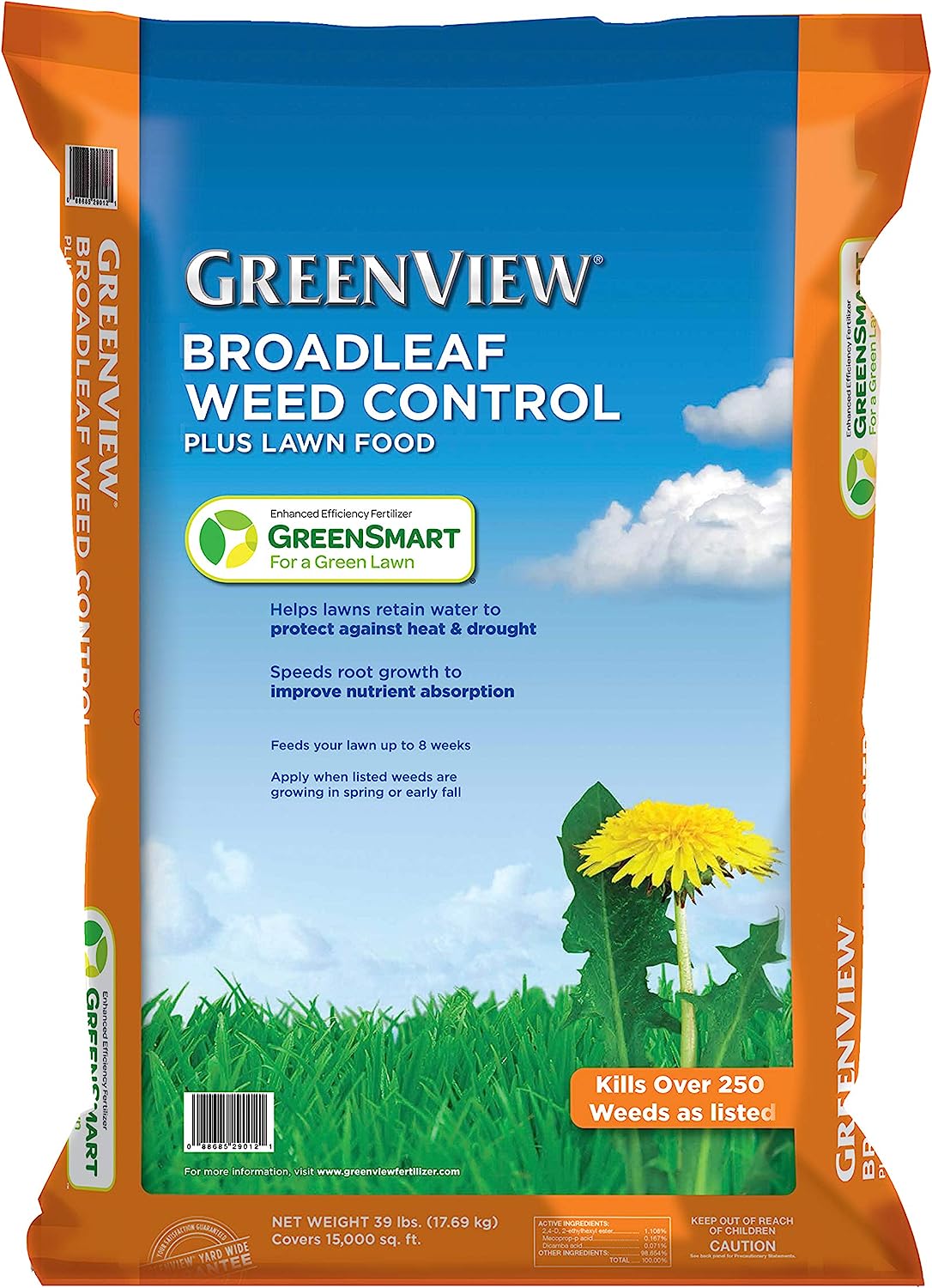 GreenView Weed & Feed - 39 lb. - Covers 15,000 sq. ft.