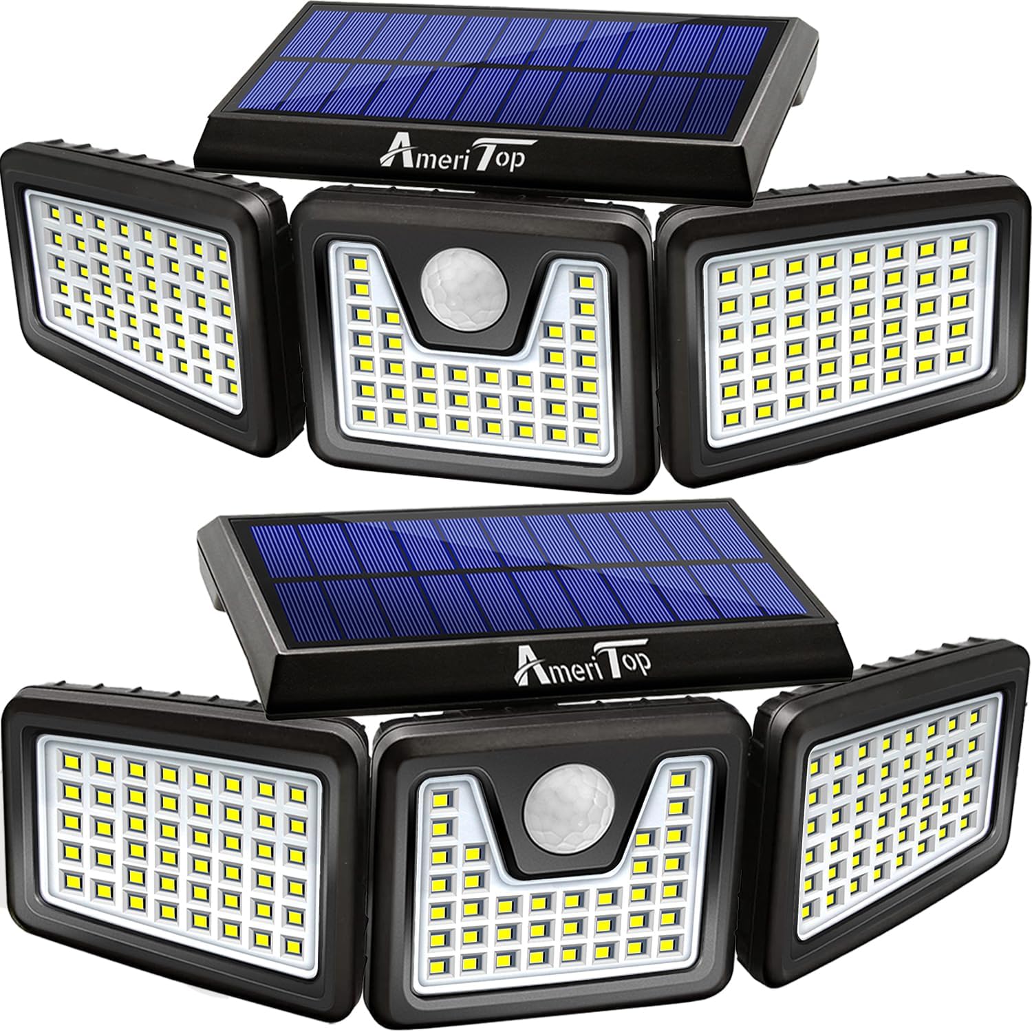 AmeriTop Solar Lights Outdoor, 2 Pack 128 High [...]