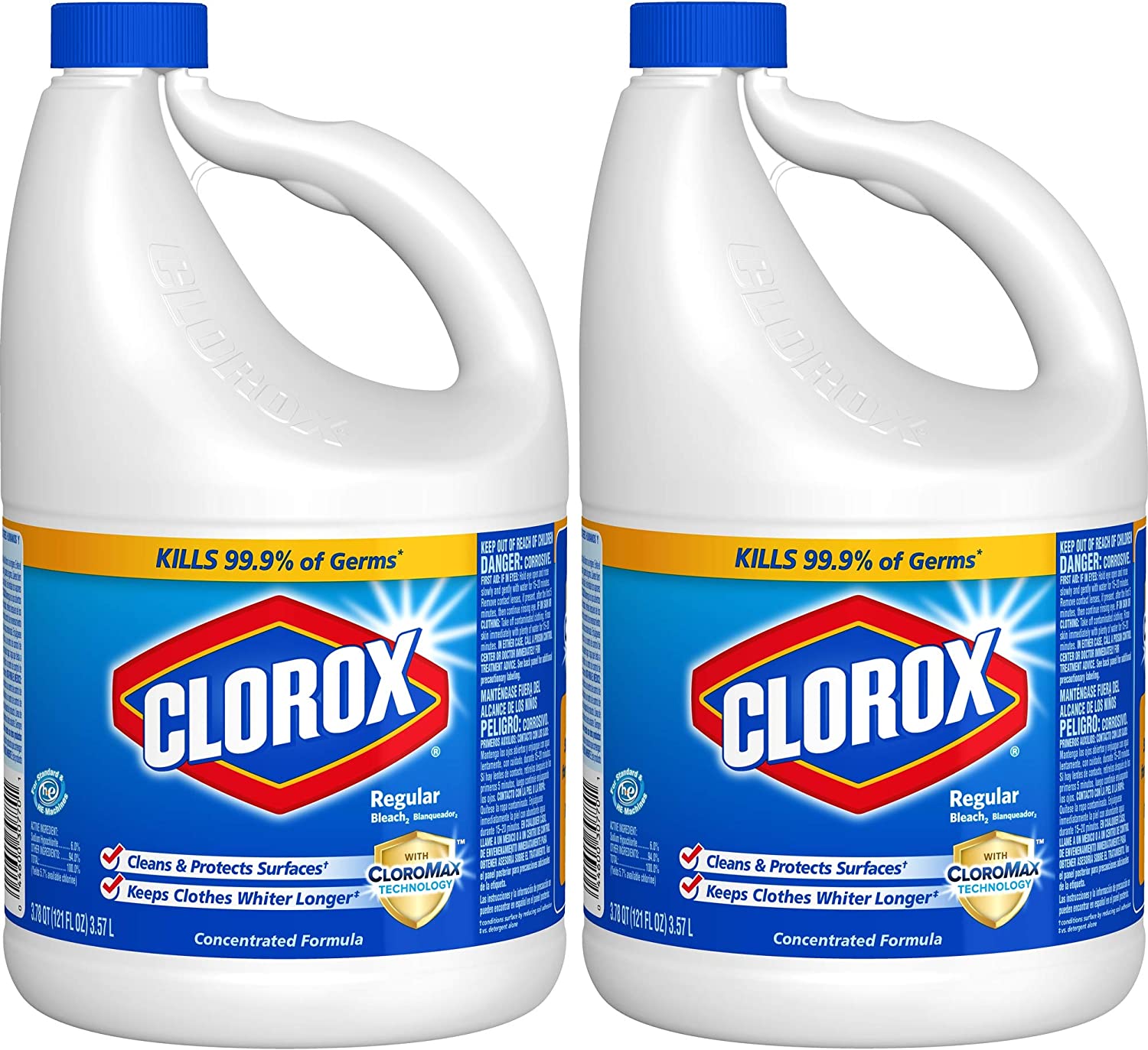 Clorox Regular Bleach 64 oz - 2 Pack (128 oz Total)