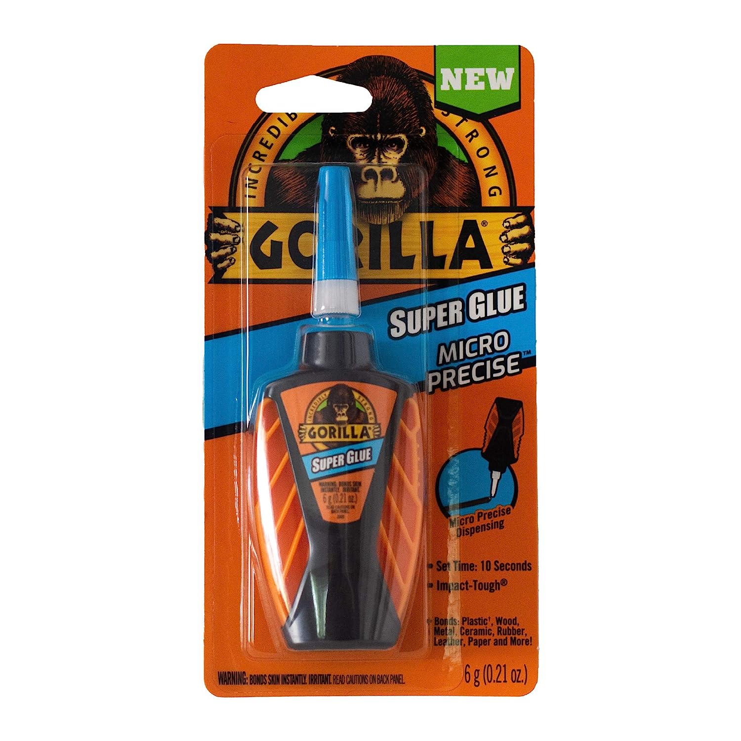 Gorilla Micro Precise Super Glue, 6 Gram, Clear, (Pack of 1)