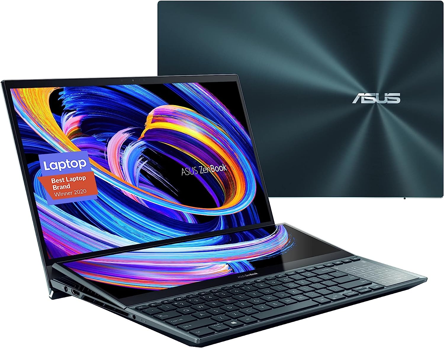 ASUS ZenBook Pro Duo 15 OLED UX582 Laptop, 15.6” OLED [...]