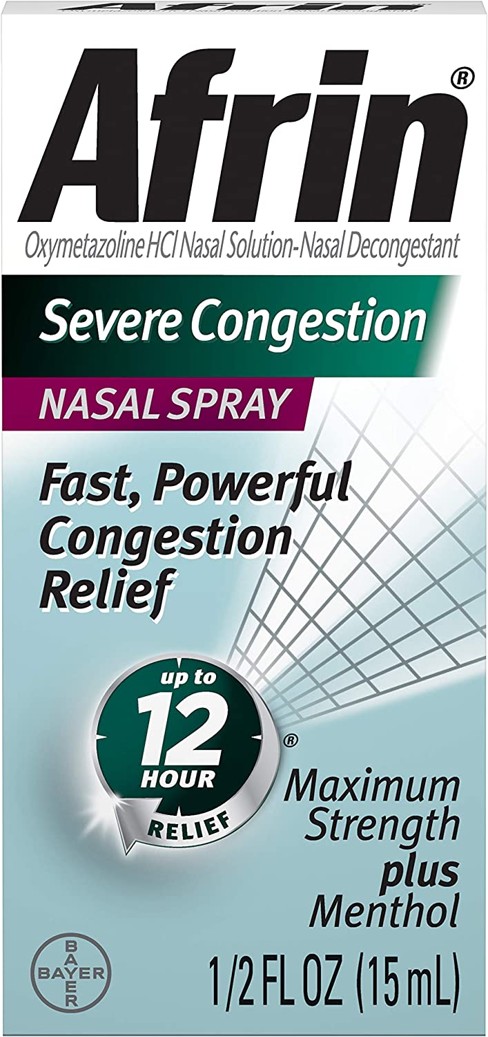 Afrin Severe Congestion Nasal Spray 15 mL, Pack of 2