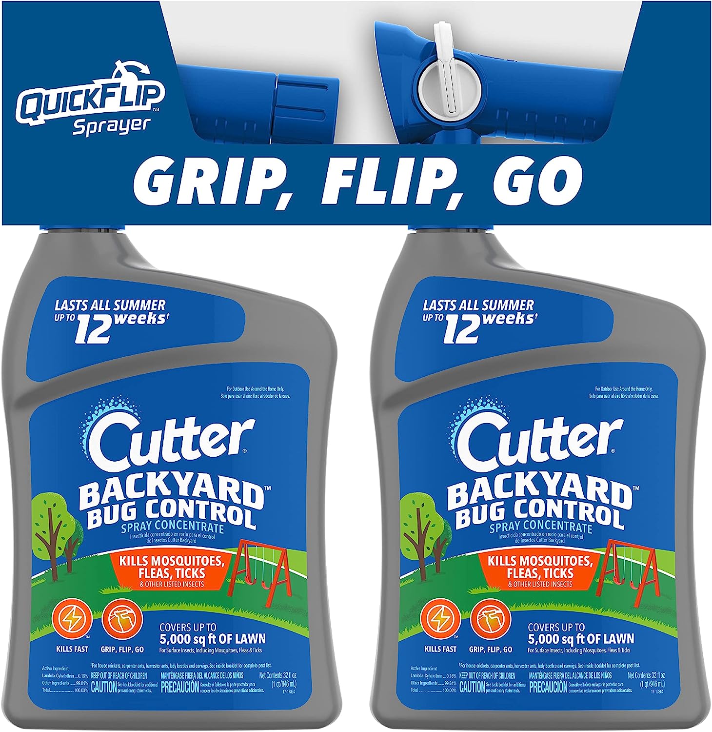 Cutter Backyard Ready To Use for Insects, 32 oz, Twin Pack