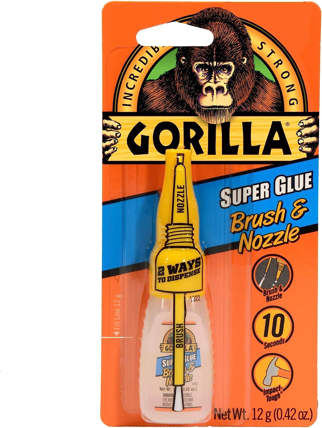 Gorilla Super Glue with Brush & Nozzle Applicator, 12 [...]