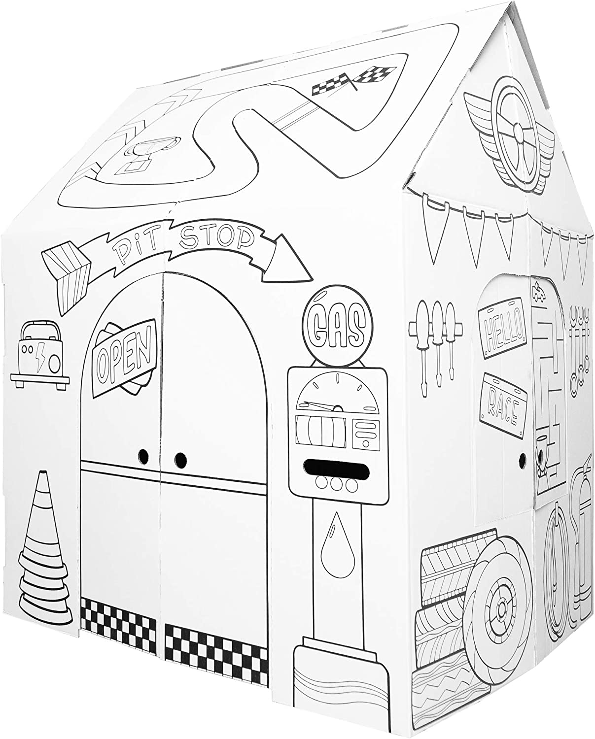 Easy Playhouse Garage - Kids Art and Craft for Indoor [...]