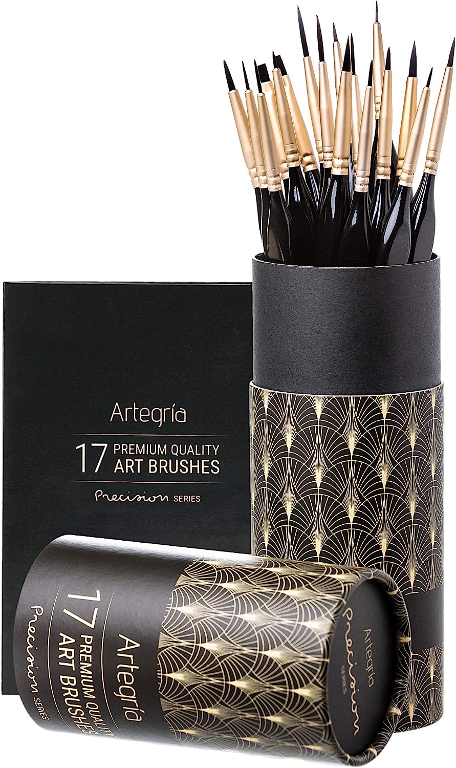 ARTEGRIA Detail Paint Brush Set - 17 Miniature Paint [...]