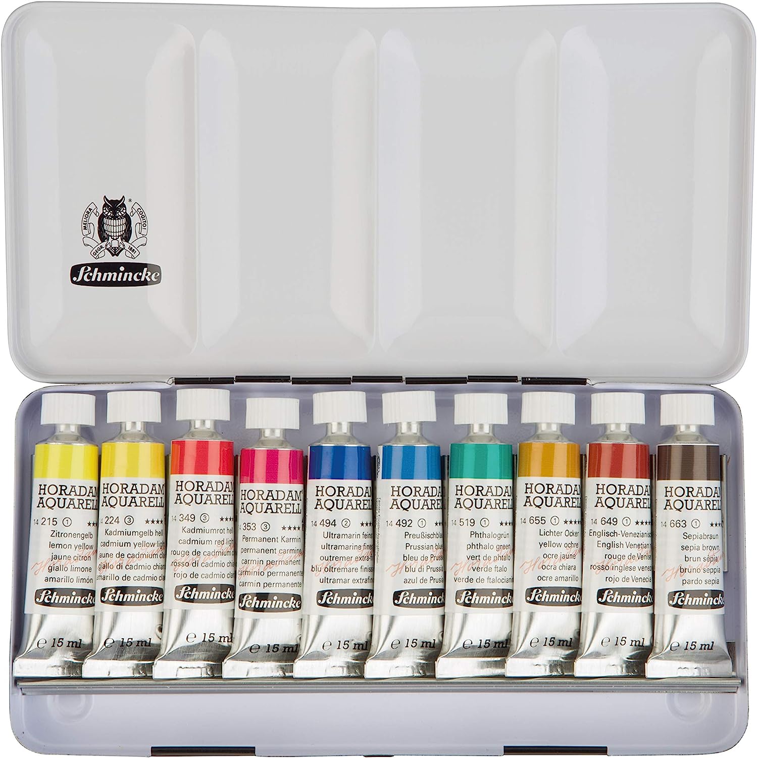 Schmincke - HORADAM® AQUARELL color box, 10 x 15 ml [...]
